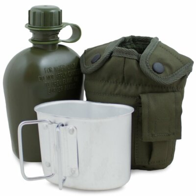Canteen water bottle+cup